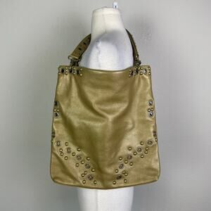 Hobo Bags Hobo International Gold Bronze Grommets Studded Tote